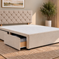 Premium divan base with 66cm chesterfield headboard