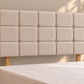 Premium divan base with 66cm square button headboard