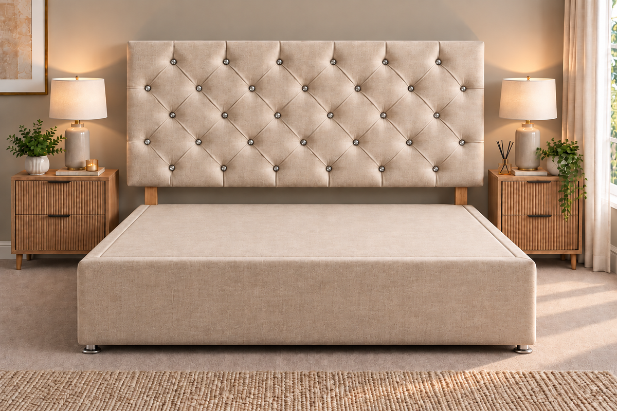 Headboard 66cm height chesterfield diamante