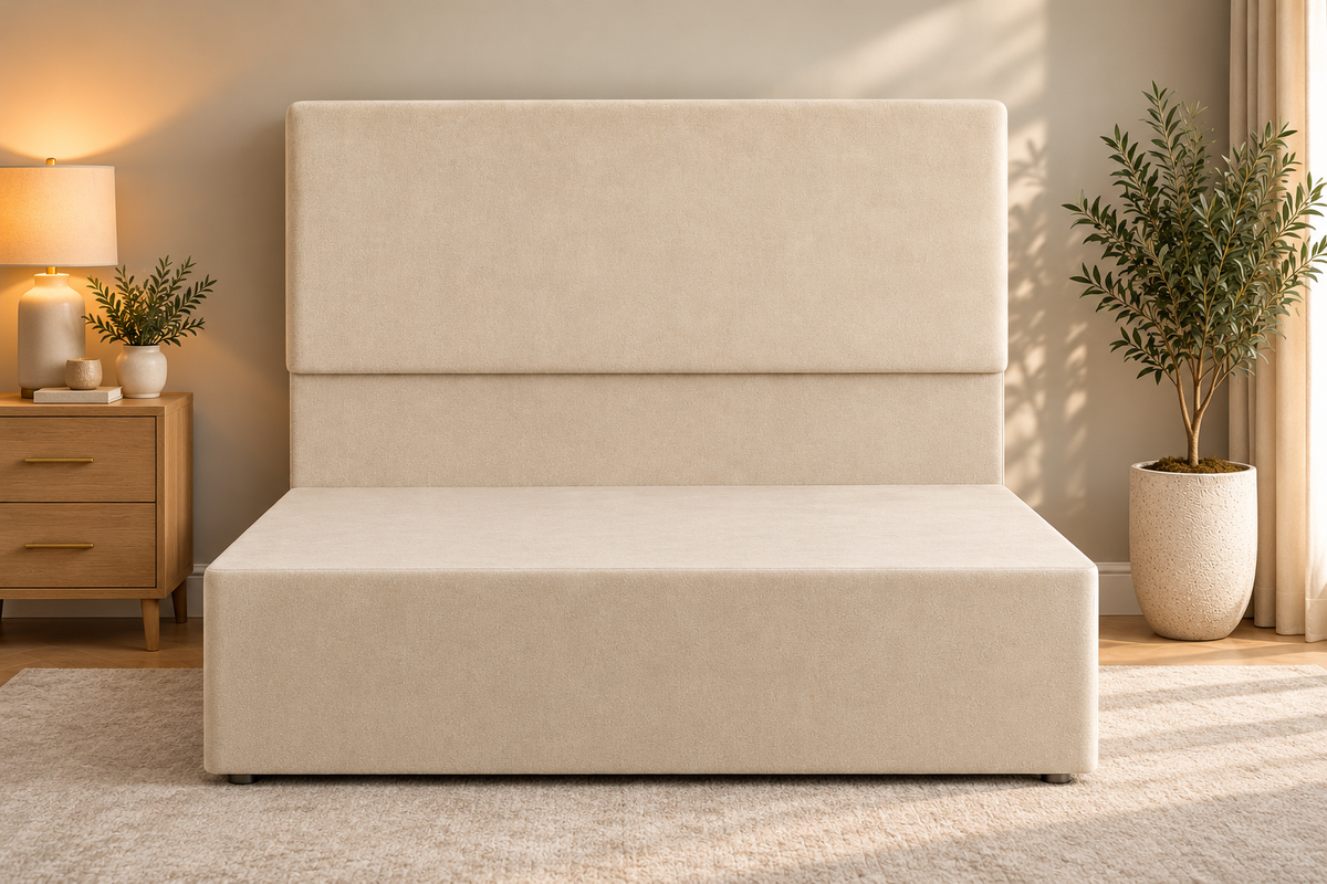 Floor standing headboard 137cm height plain