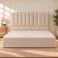 Floor standing headboard 137cm height lined