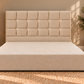 Floor standing headboard 137cm height square diamante
