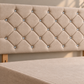 Premium divan base with 66cm chesterfield diamante headboard