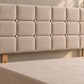 Headboard 66cm height square diamante