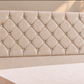 Premium divan base with 137cm floor standing chesterfield diamante headboard