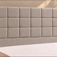 Premium divan base with 137cm floor standing square button headboard