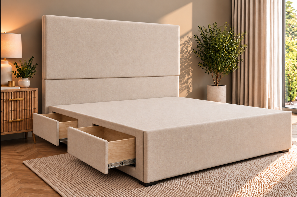 Floor standing headboard 137cm height plain