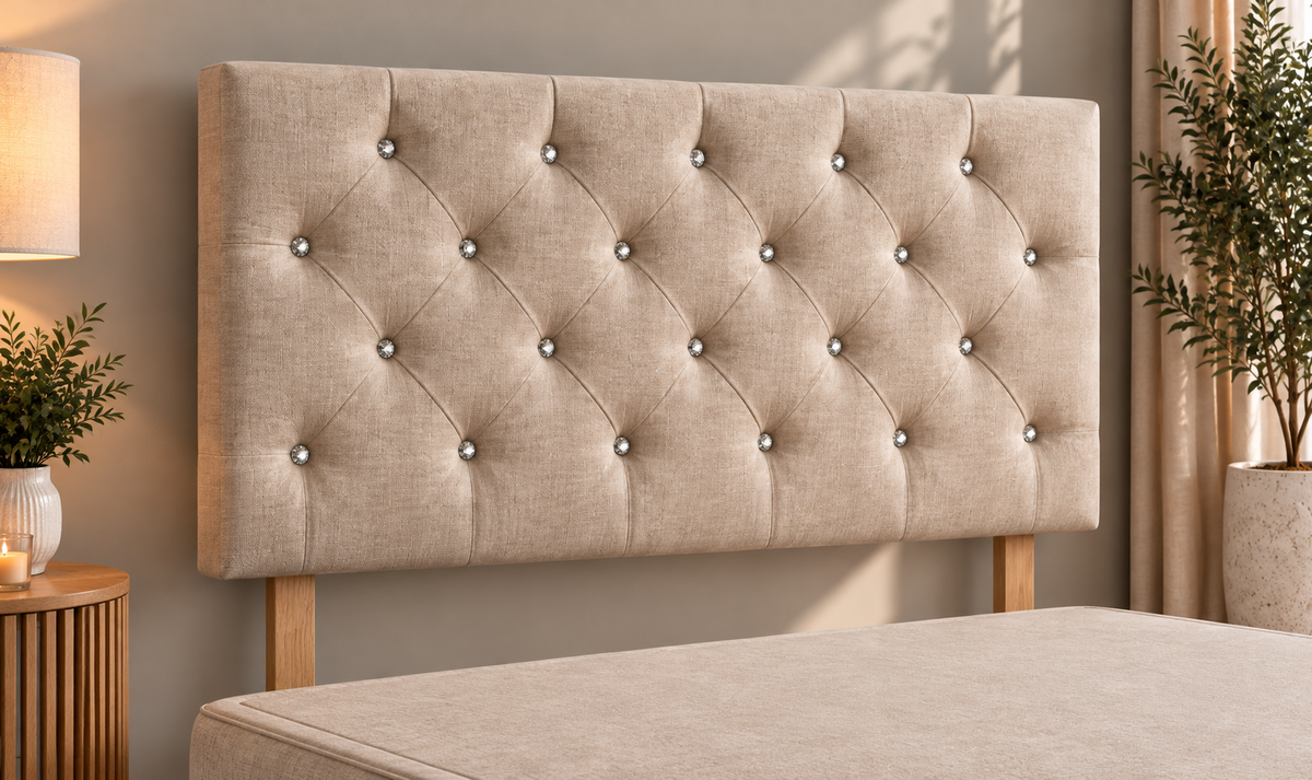 Headboard 66cm height chesterfield diamante
