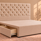 Floor standing headboard 137cm height chesterfield diamante
