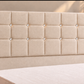 Premium divan base with 137cm floor standing square diamante headboard
