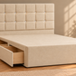 Floor standing headboard 137cm height square diamante