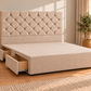 Floor standing headboard 137cm height chesterfield