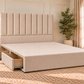 Floor standing headboard 137cm height lined