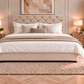 Premium divan base with 66cm chesterfield diamante headboard