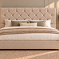 Premium divan base with 66cm chesterfield headboard