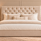 Floor standing headboard 137cm height chesterfield diamante