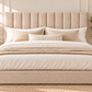 Floor standing headboard 137cm height lined