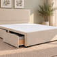 Premium divan base with 137cm floor standing plain headboard
