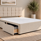 Premium divan base with 66cm square button headboard