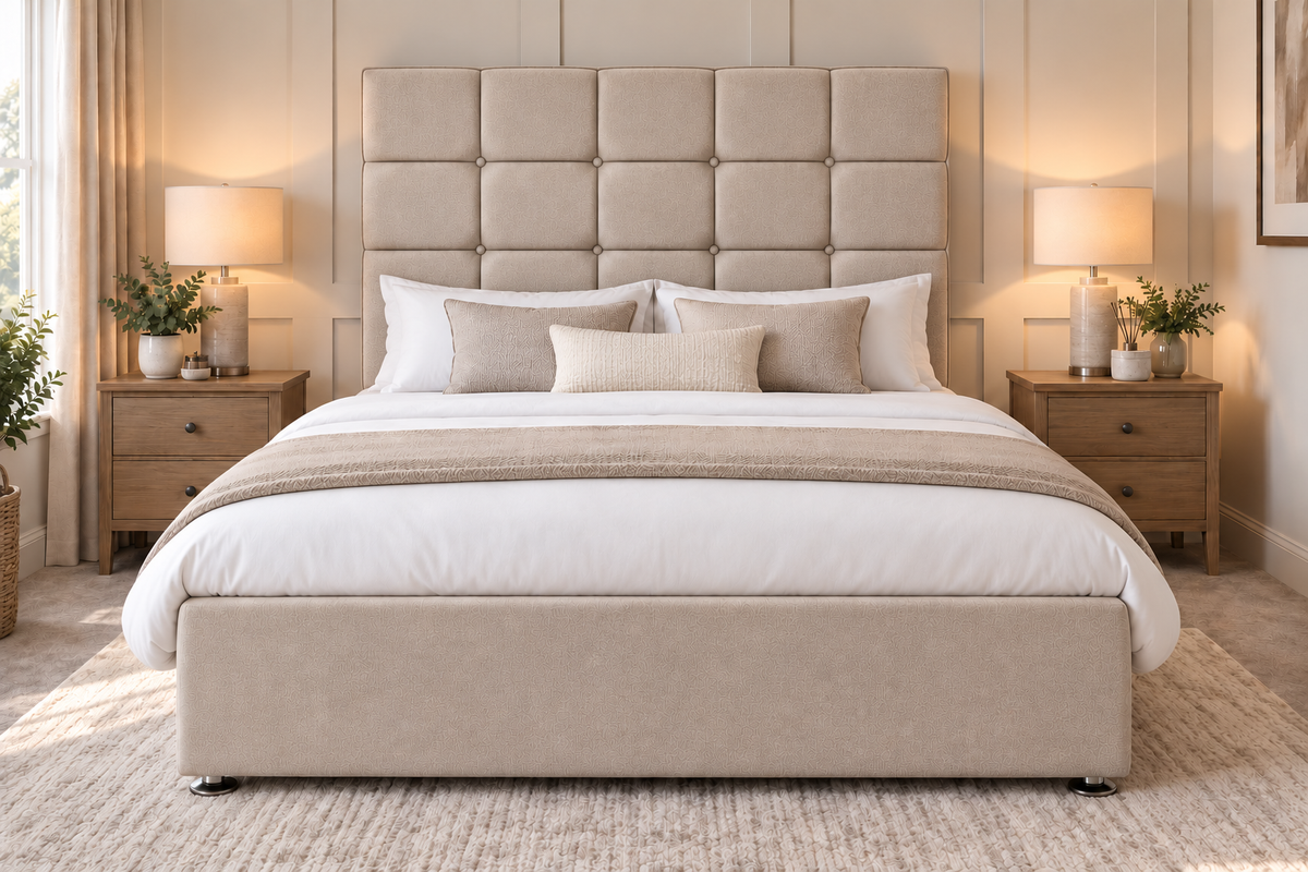 Headboard 66cm height square button