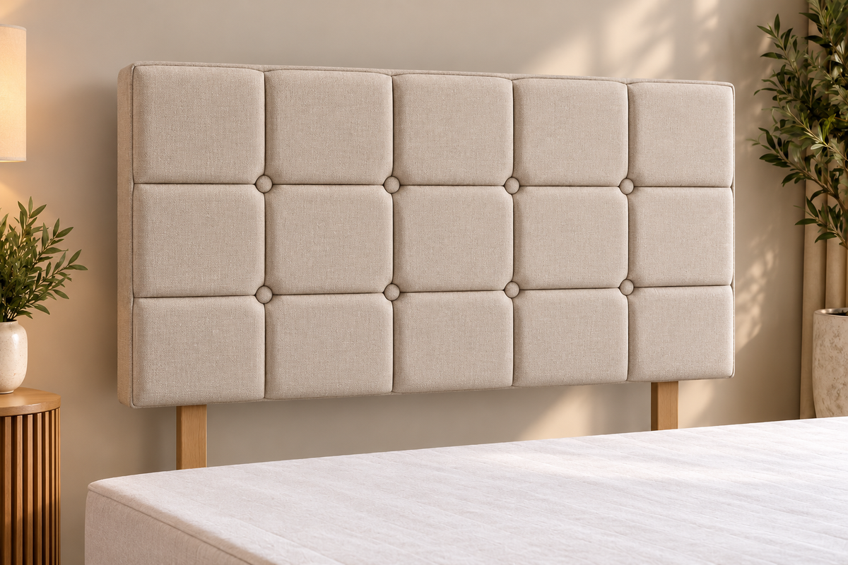 Headboard 66cm height square button