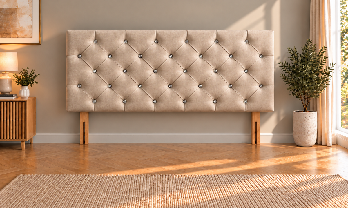 Headboard 66cm height chesterfield diamante