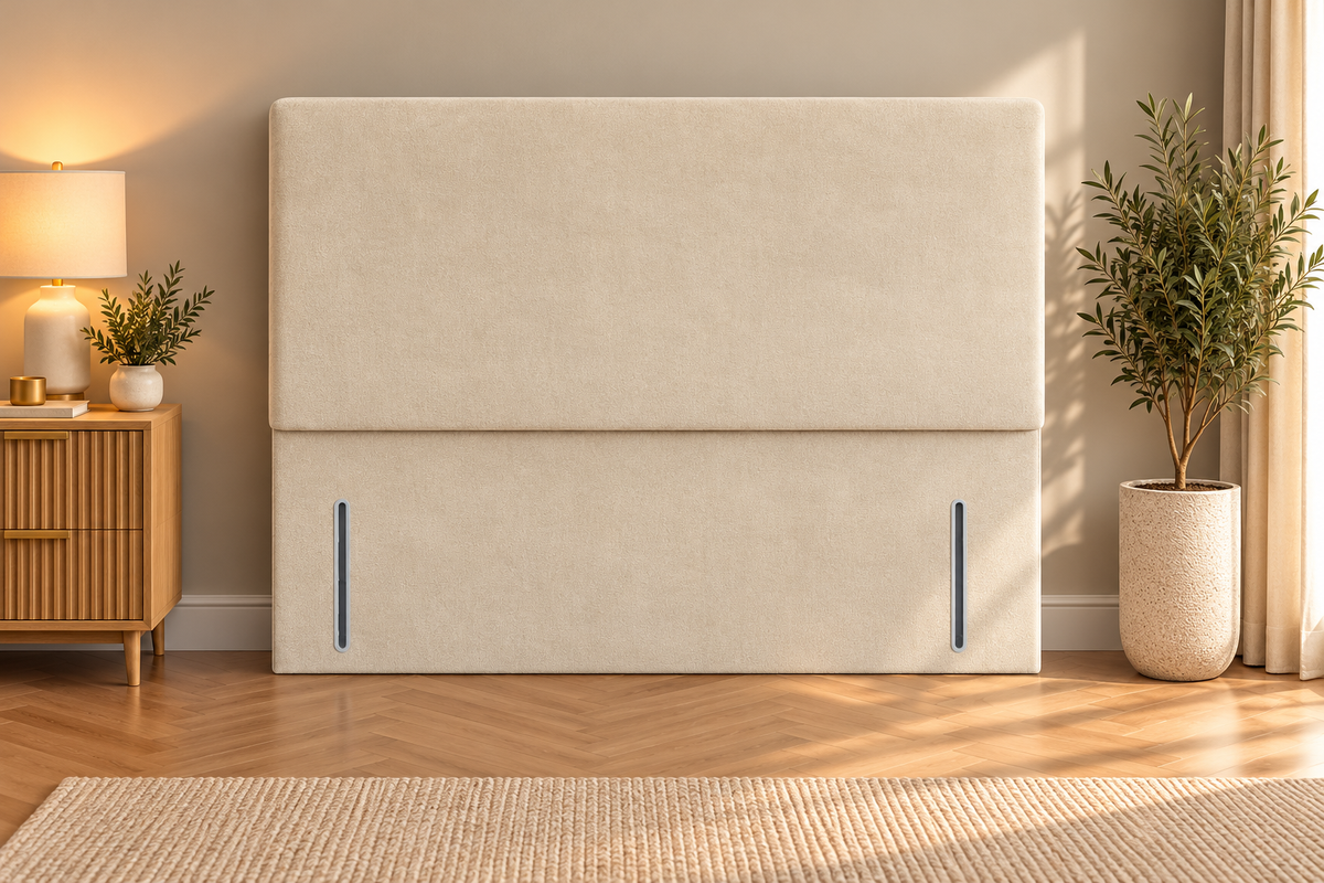 Floor standing headboard 137cm height plain