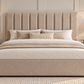 Premium divan base with 66cm lined headboard
