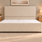 Premium divan base with 137cm floor standing plain headboard
