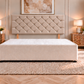 Premium divan base with 66cm chesterfield diamante headboard