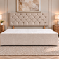 Premium divan base with 66cm chesterfield headboard