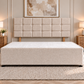 Premium divan base with 66cm square button headboard